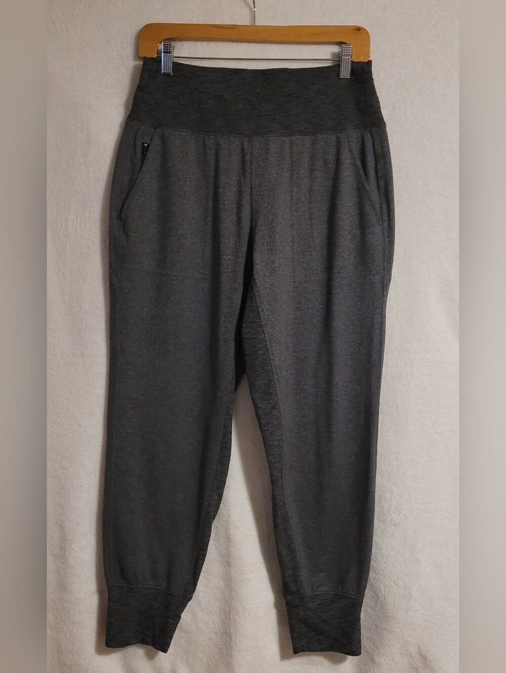 Athleta Venice Jogger Heathered Charcoal Gray Pockets Size M